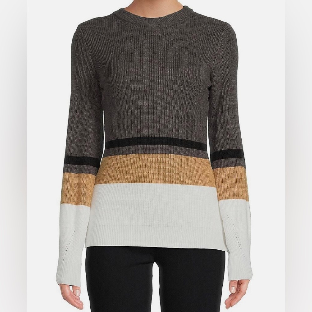 New Colorblock Stripe Sweater BCBGMAXAZRIA, Size XL